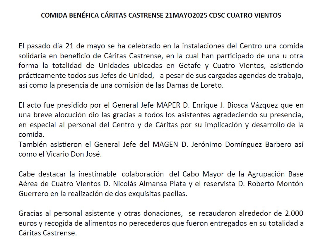 COMIDA_CARITAS_CASTRENSE_2025