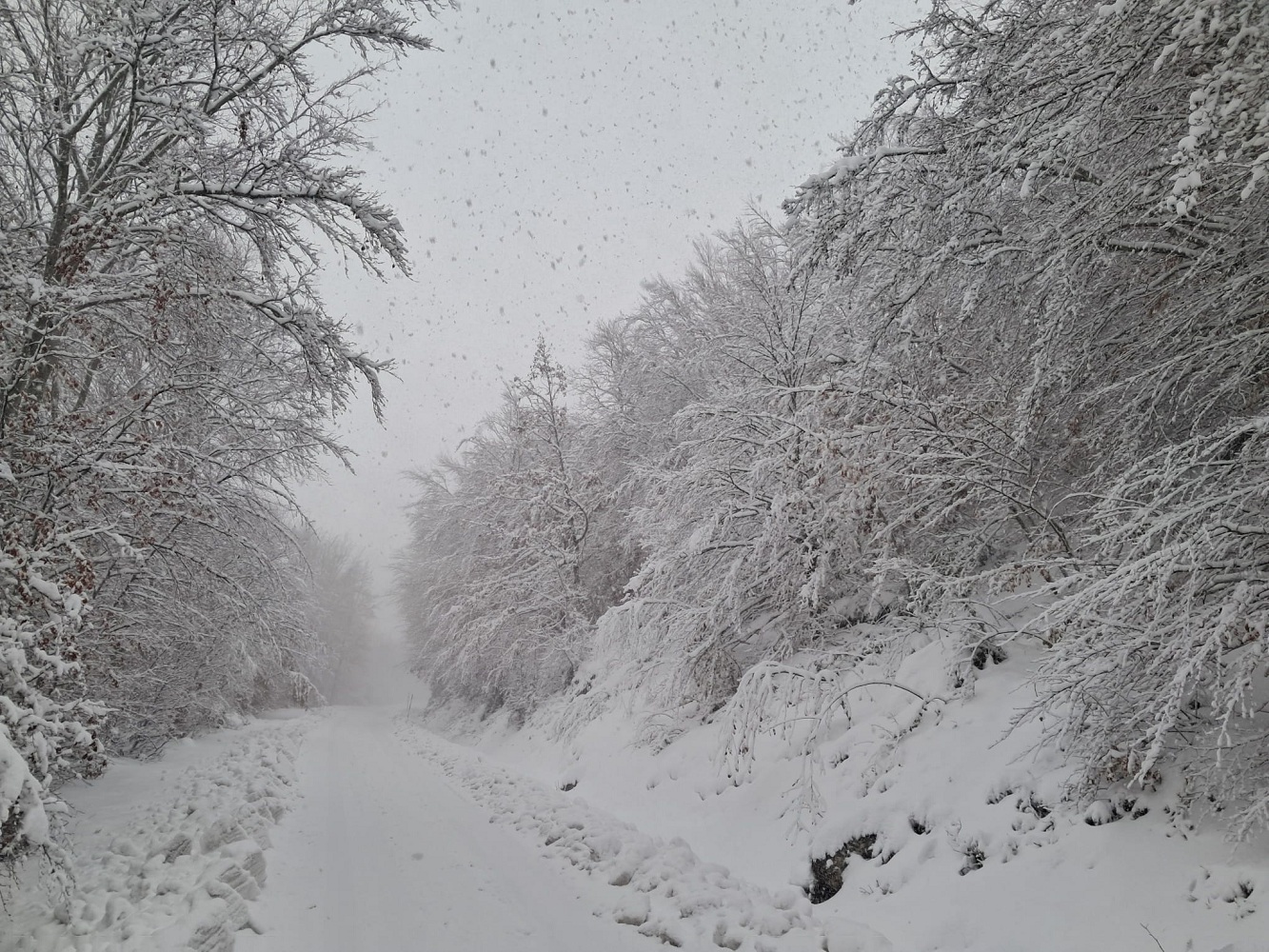 La borrasca Claudia deja su blanca huella en el EVA nº. 12