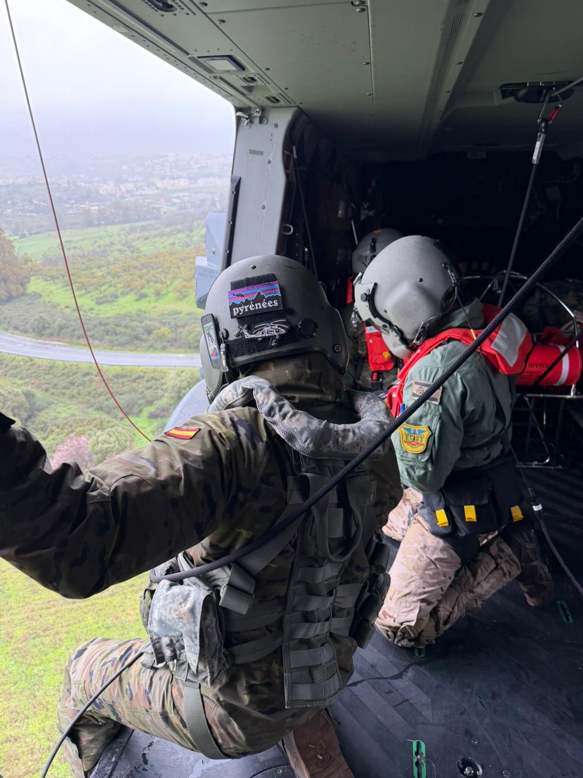 El Ala 48 apoya en labores de salvamento en las inundaciones por la borrasca Leonardo en Andalucía