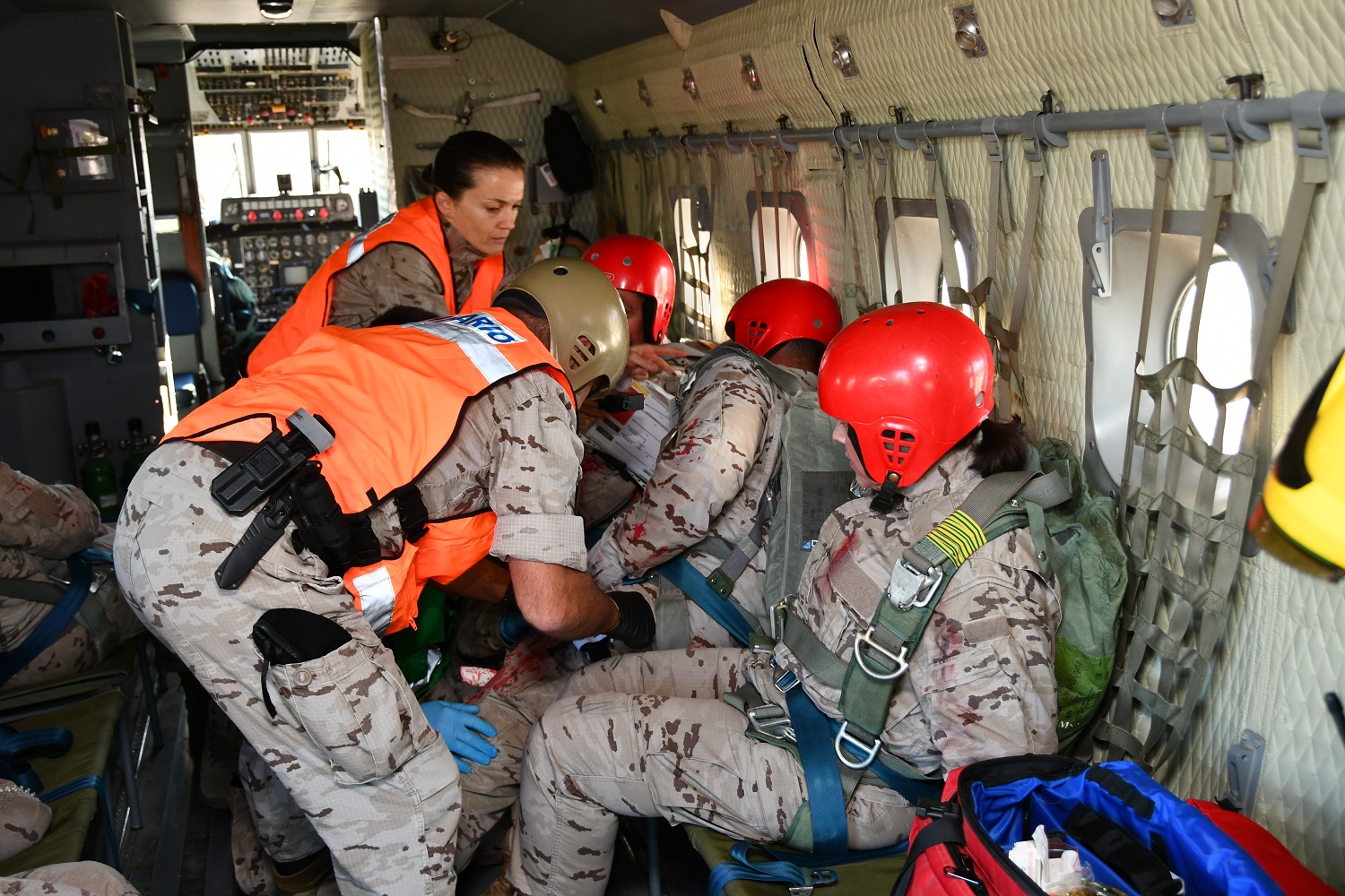 Simulacro de emergencia aérea en la Base Aérea de Alcantarilla