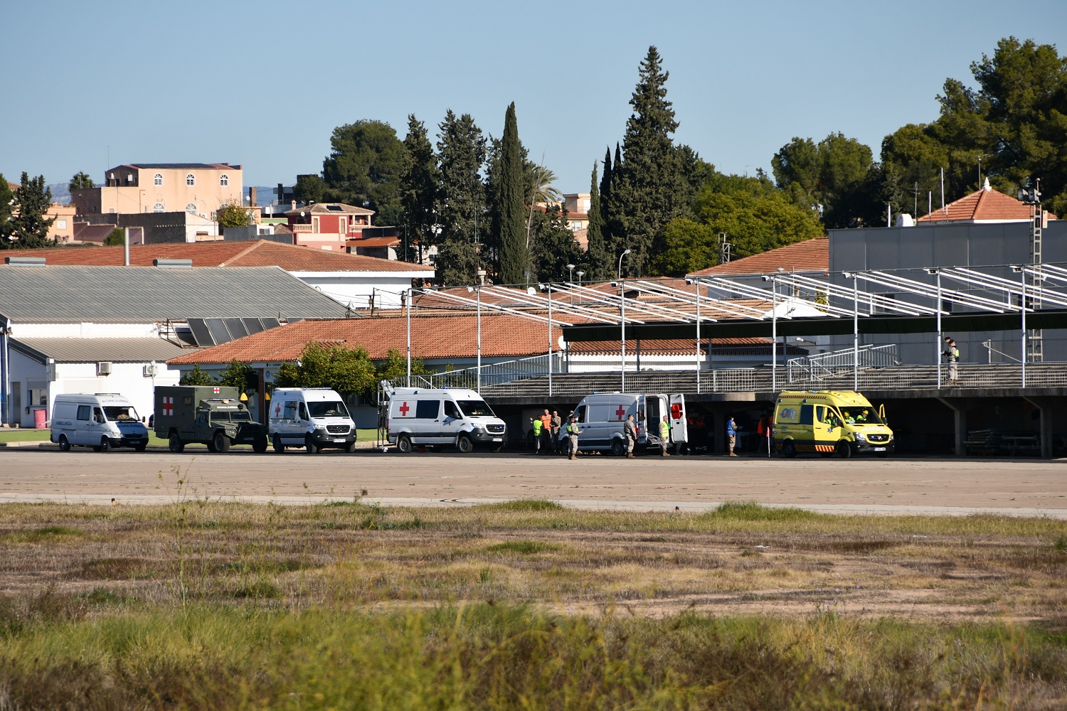 Simulacro de emergencia aérea en la Base Aérea de Alcantarilla