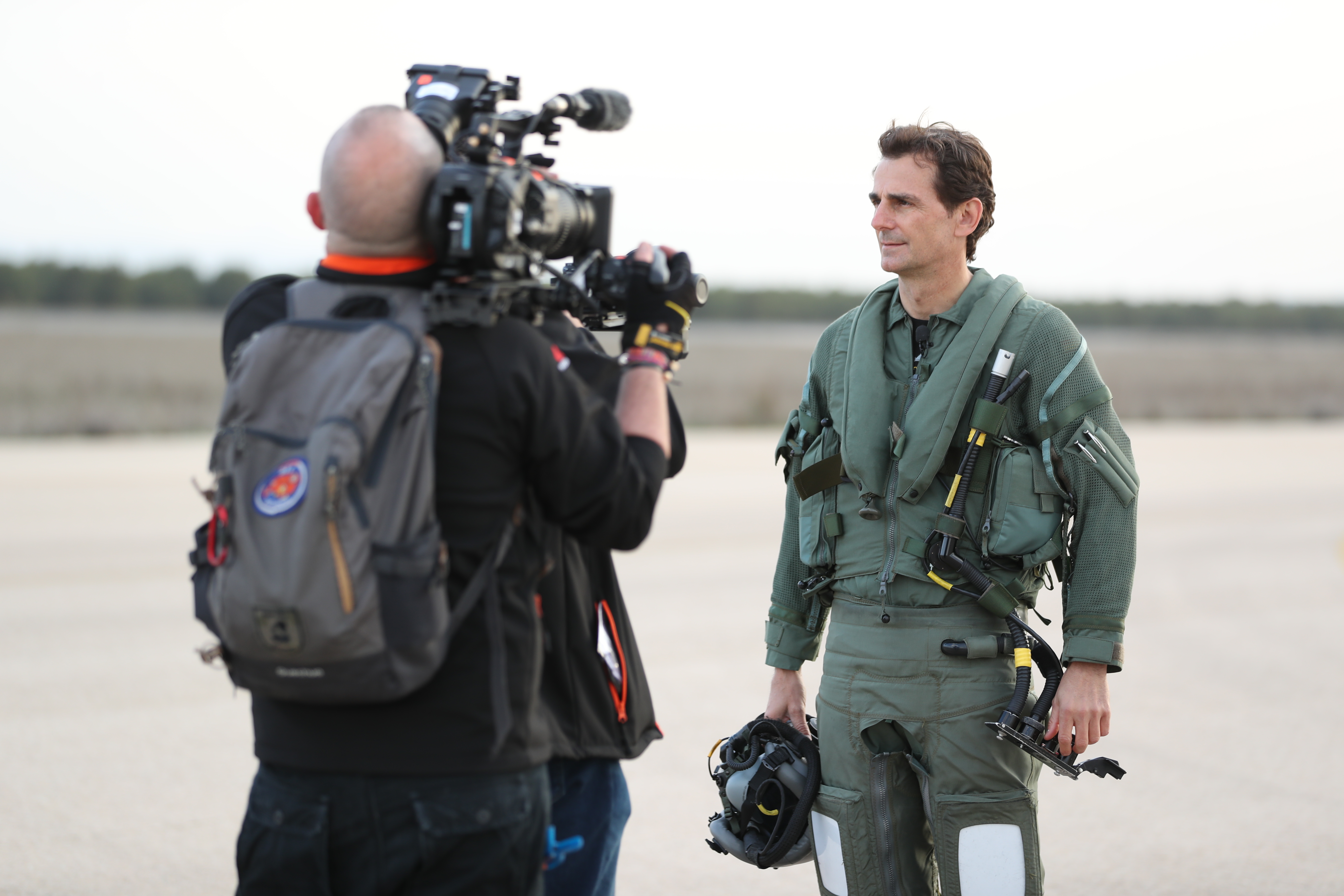 Pedro de la Rosa en la Base Aérea de Albacete