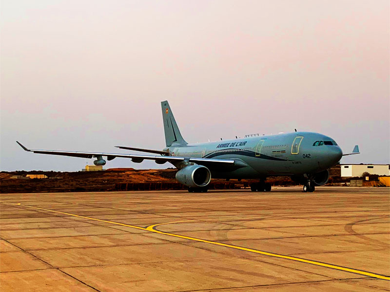 A330 MRTT francés en el Aerodromo Militar de Lanzarote