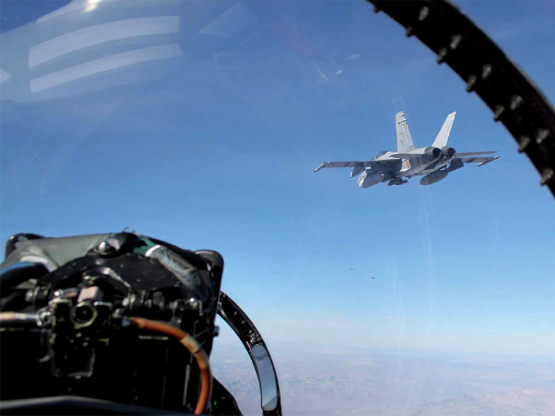 F-18 desde cabina