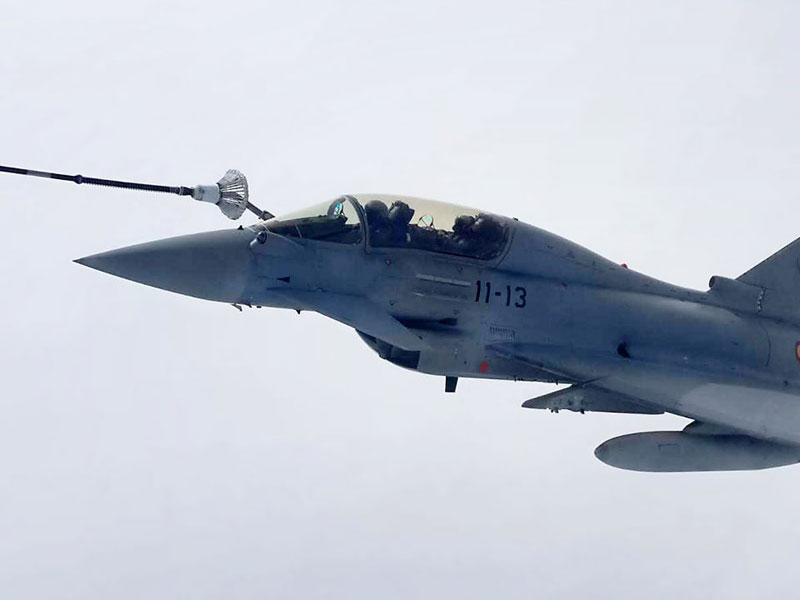 Ejercicio Red Flag 20-02 cabina de Eurofighter 