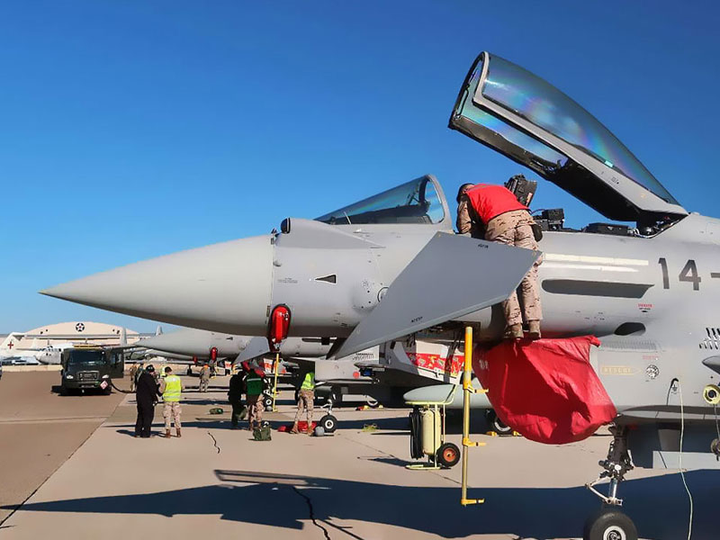 Ejercicio Red Flag 20-2 mantenimiento Eurofighter