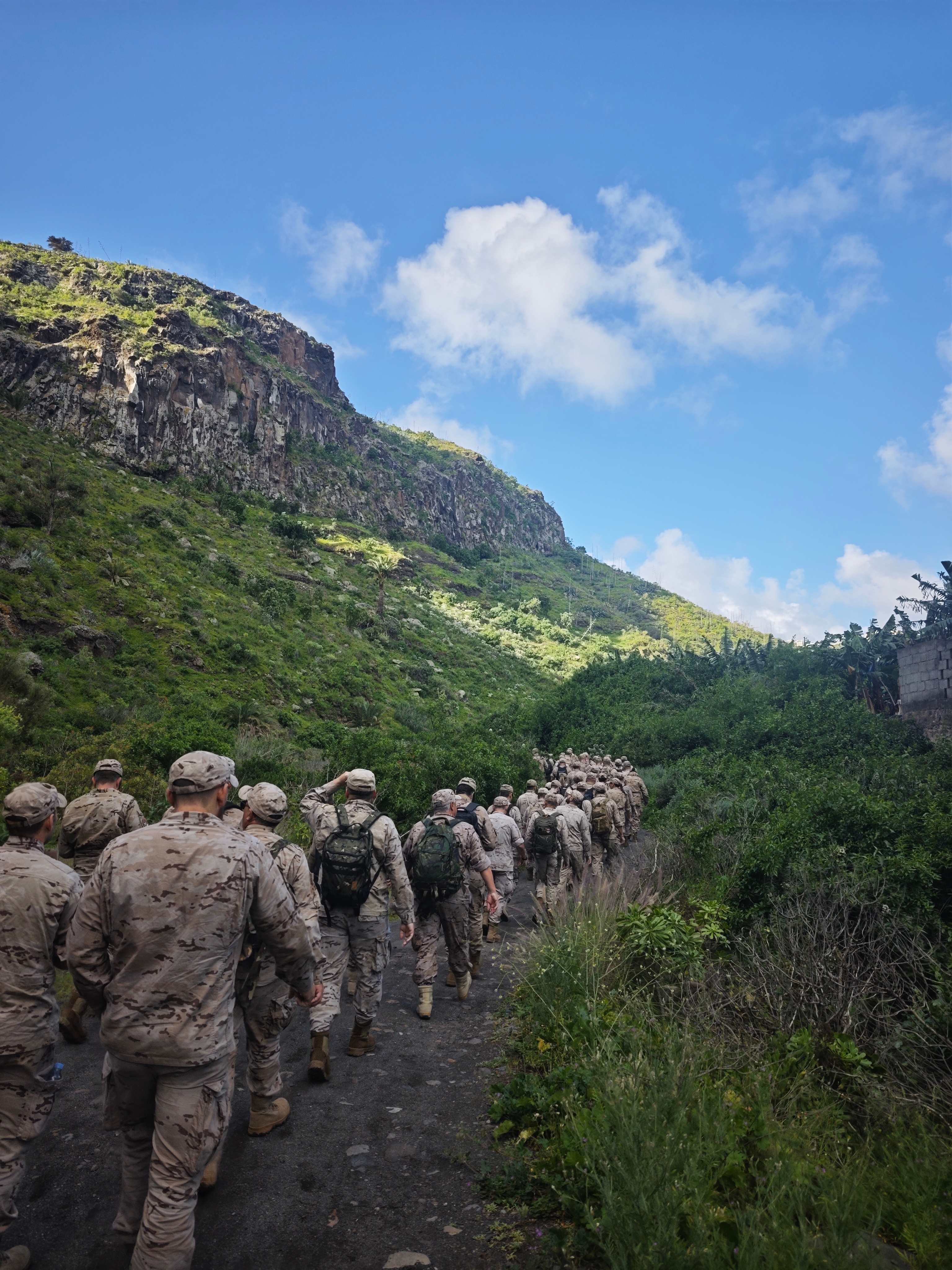 Marcha táctica del personal de la Agrupación del Cuartel General del Mando Aéreo de Canarias