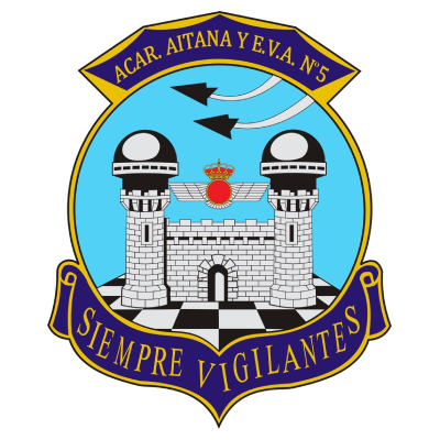 Distintivo del Escuadrón de Vigilancia Aérea nº5 (EVA 5) y Acuartelamiento Aéreo Aitana