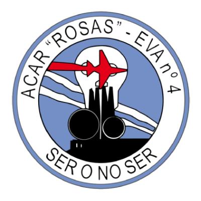 Distintivo del Escuadrón de Vigilancia Aérea nº4 (EVA 4) y Acuartelamiento Aéreo Rosas